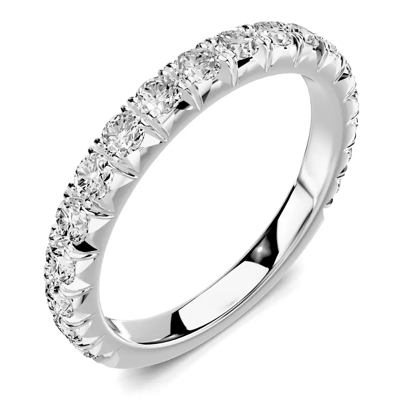 Platinum Lumina French Pavé Lab Band (3/4 ct. tw.)