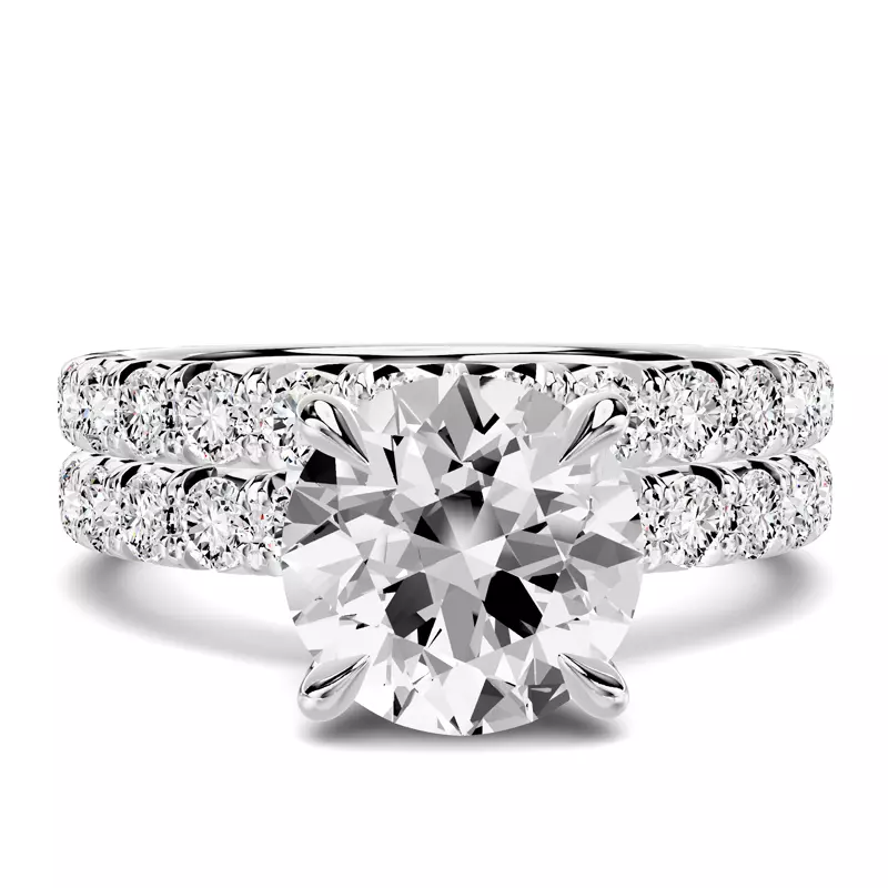 Platinum Lumina French Pavé Lab Band (3/4 ct. tw.)
