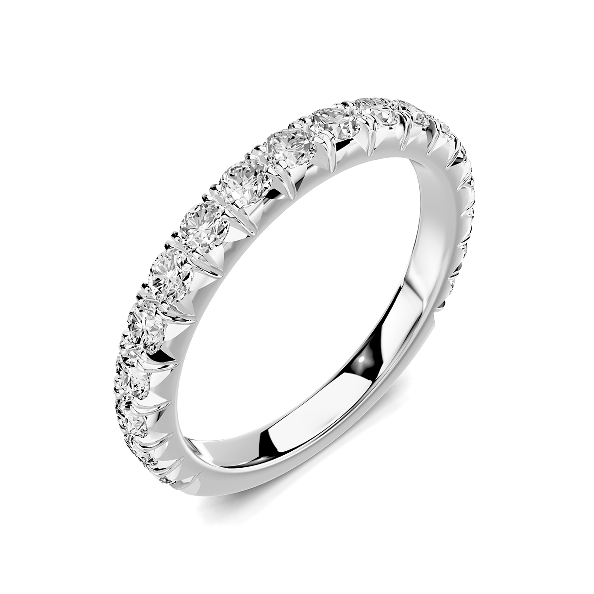 Platinum Lumina French Pavé Band (3/4 ct. tw.)