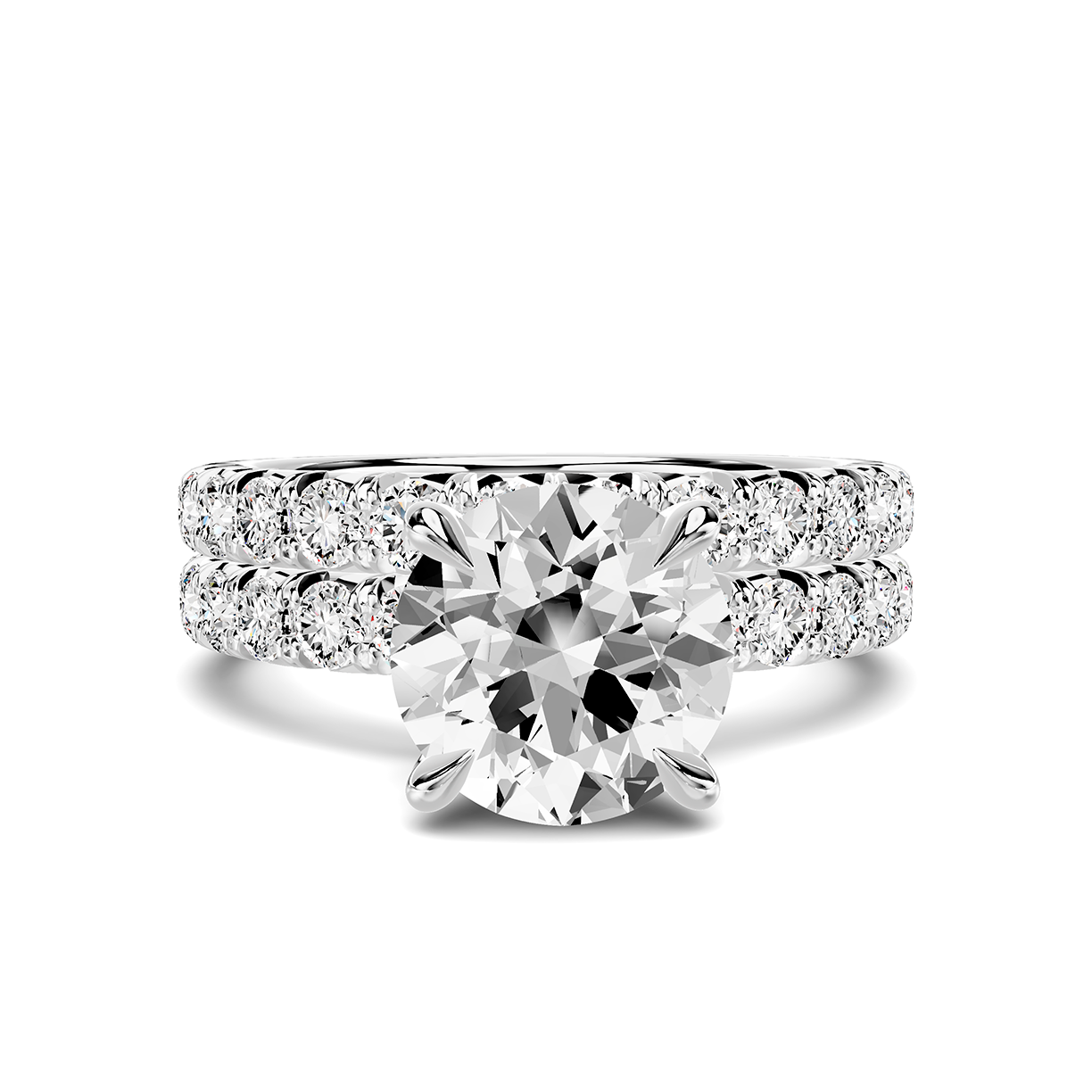 Platinum Lumina French Pavé Band (3/4 ct. tw.)