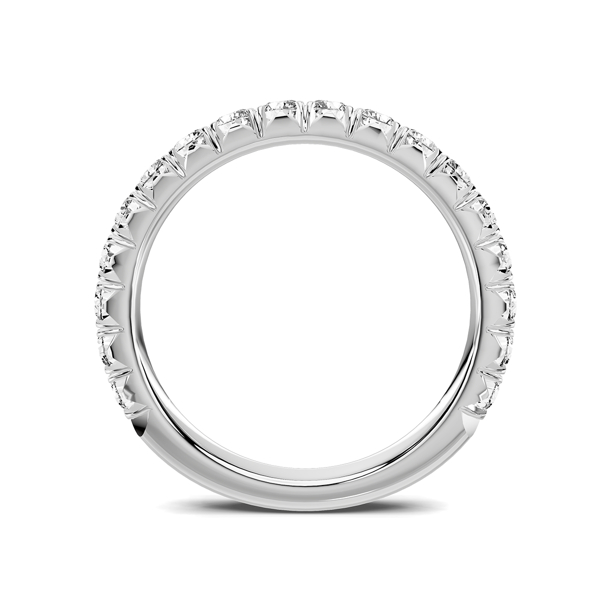 Platinum Lumina French Pavé Band (3/4 ct. tw.)