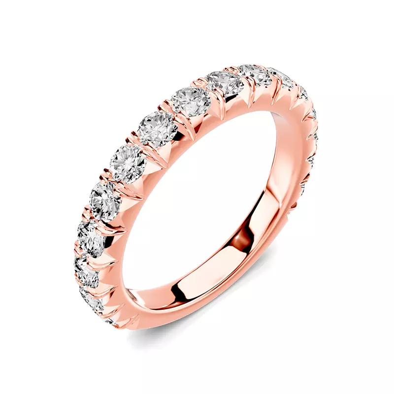 14K Rose Gold Lumina French Pavé Band (1 ct. tw.)