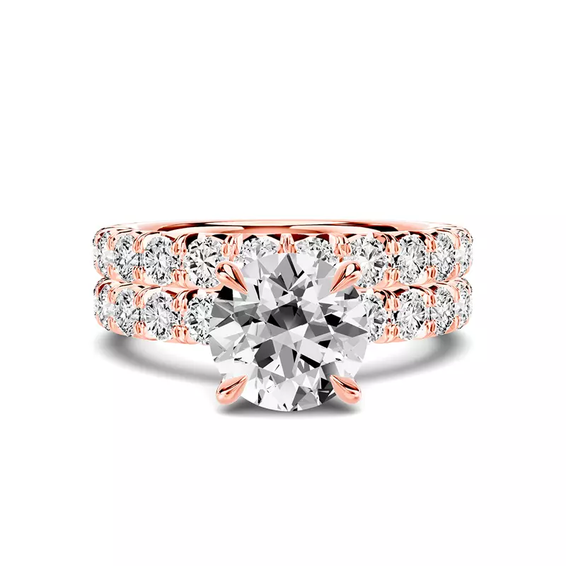 14K Rose Gold Lumina French Pavé Band (1 ct. tw.)