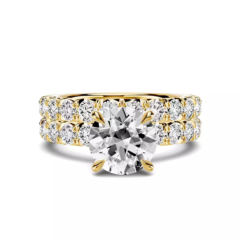 14K Yellow Gold Lumina French Pavé Lab Band (1 ct. tw.)