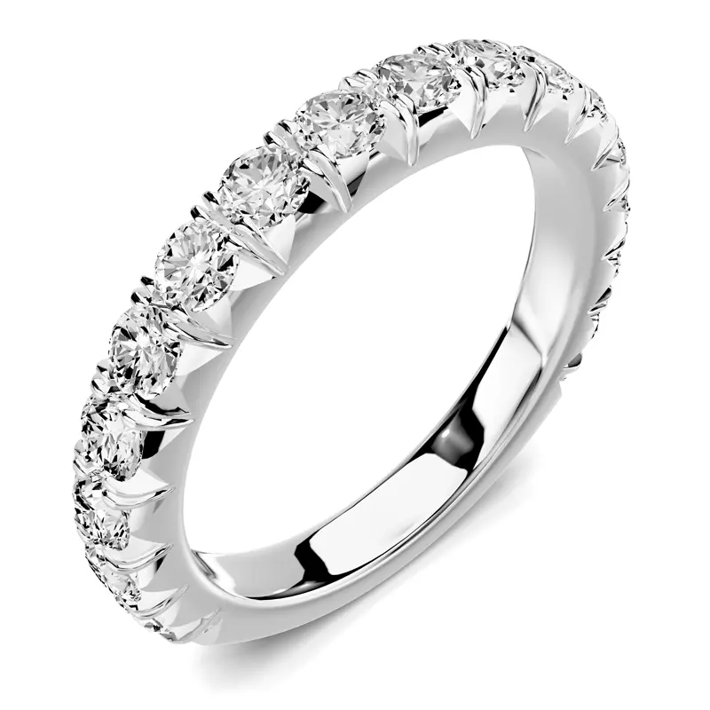 Platinum Lumina French Pavé Lab Band (1 ct. tw.)