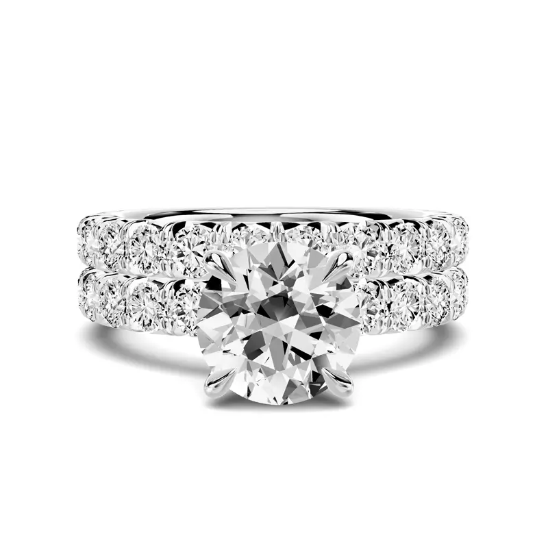 Platinum Lumina French Pavé Lab Band (1 ct. tw.)