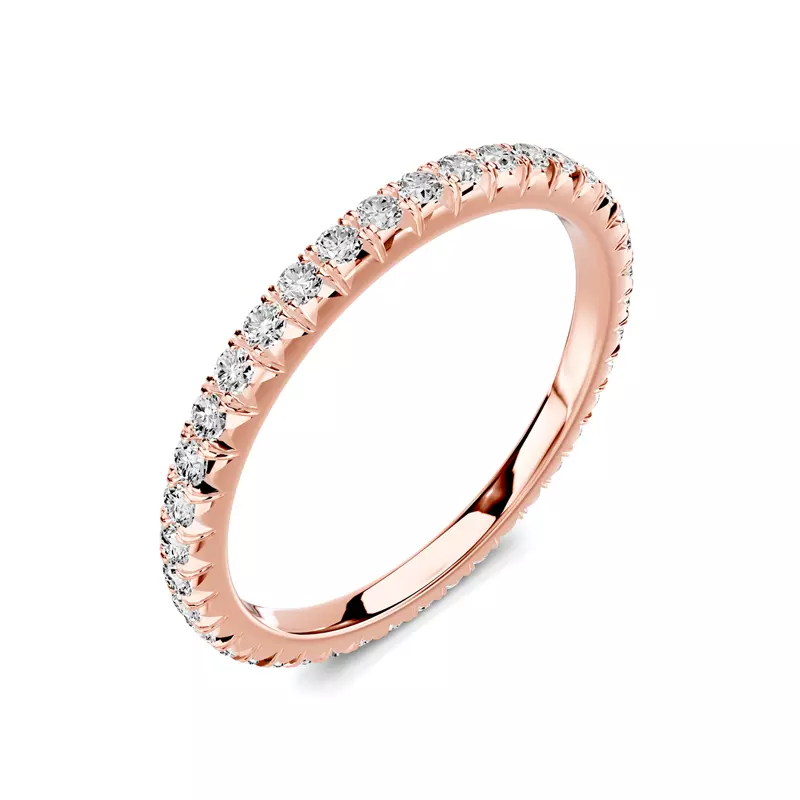 14K Rose Gold Lumina French Pavé Eternity Lab Band (1/2 ct. tw.)