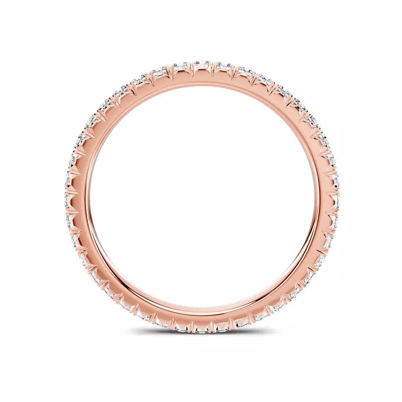 14K Rose Gold Lumina French Pavé Eternity Lab Band (1/2 ct. tw.)