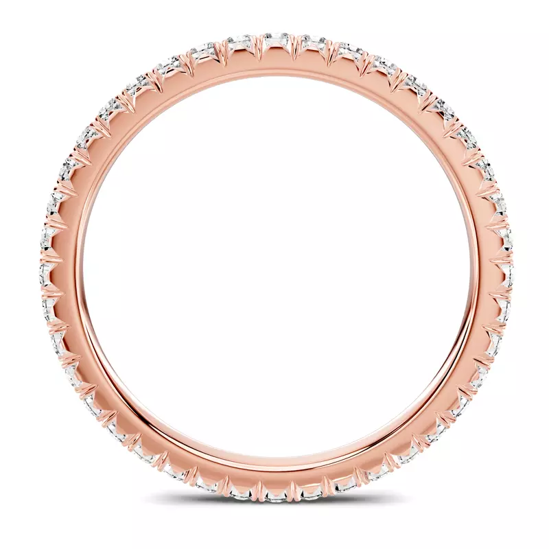 14K Rose Gold Lumina French Pavé Eternity Band (1/2 ct. tw.)
