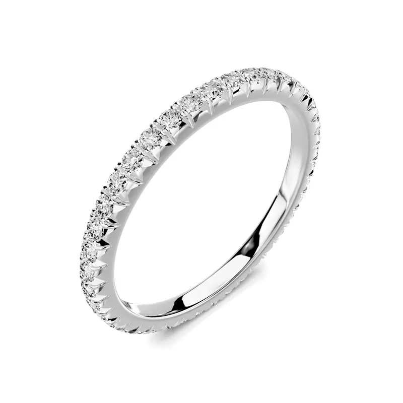 18K White Gold Lumina French Pavé Eternity Band (1/2 ct. tw.)
