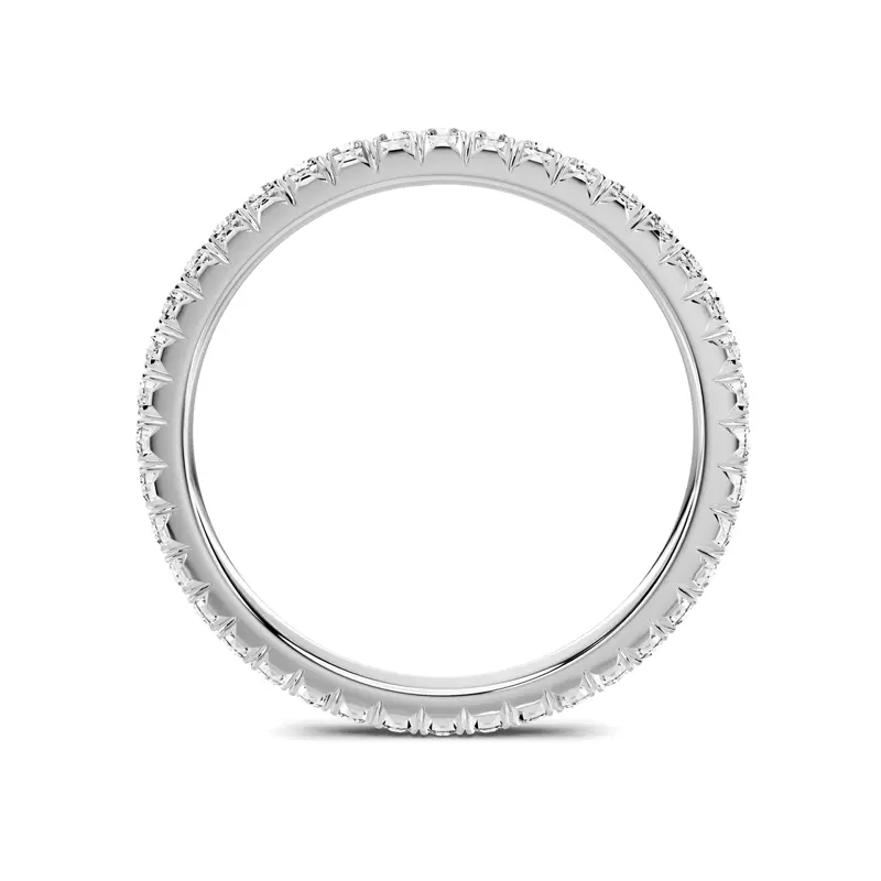 18K White Gold Lumina French Pavé Eternity Band (1/2 ct. tw.)
