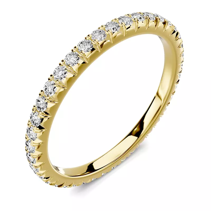 18K Yellow Gold Lumina French Pavé Eternity Band (1/2 ct. tw.)