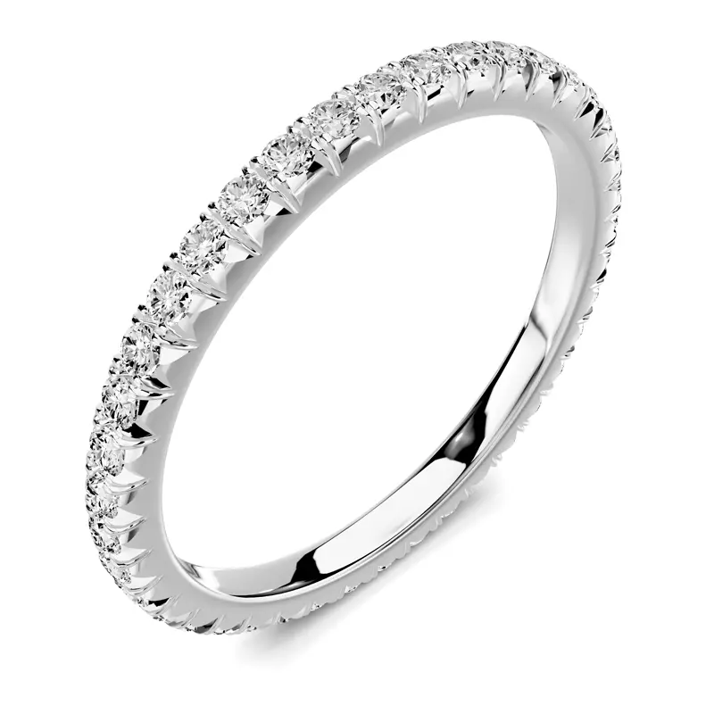 Platinum Lumina French Pavé Eternity Lab Band (1/2 ct. tw.)