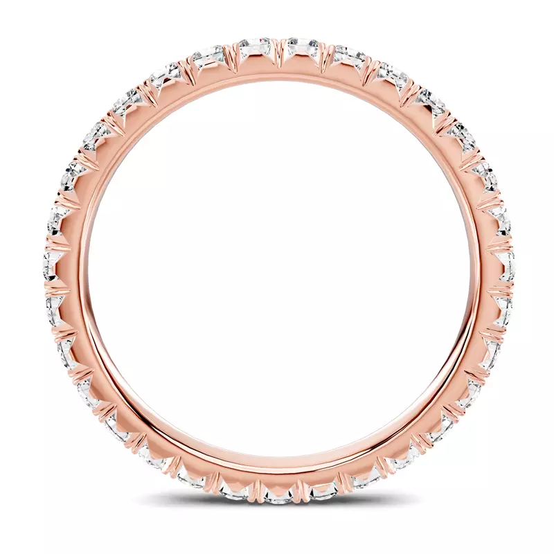14K Rose Gold Lumina French Pavé Eternity Lab Band (3/4 ct. tw.)