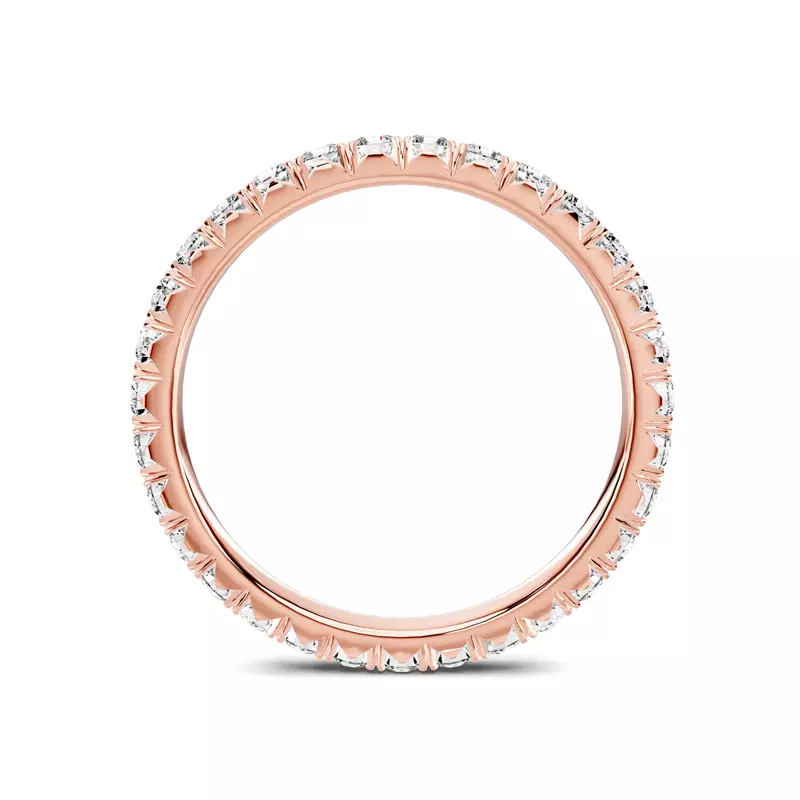14K Rose Gold Lumina French Pavé Eternity Band (3/4 ct. tw.)