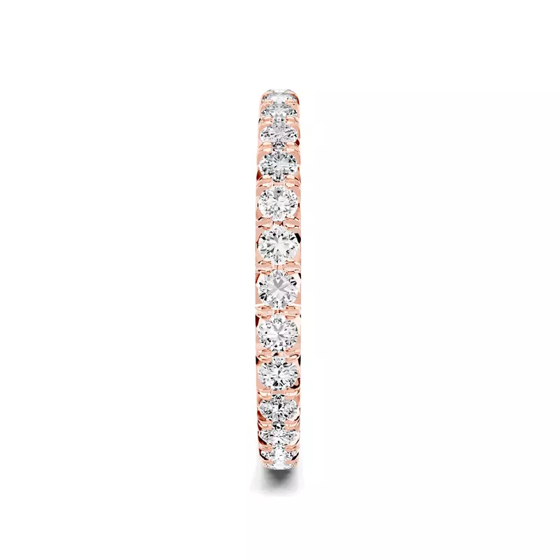14K Rose Gold Lumina French Pavé Eternity Band (3/4 ct. tw.)