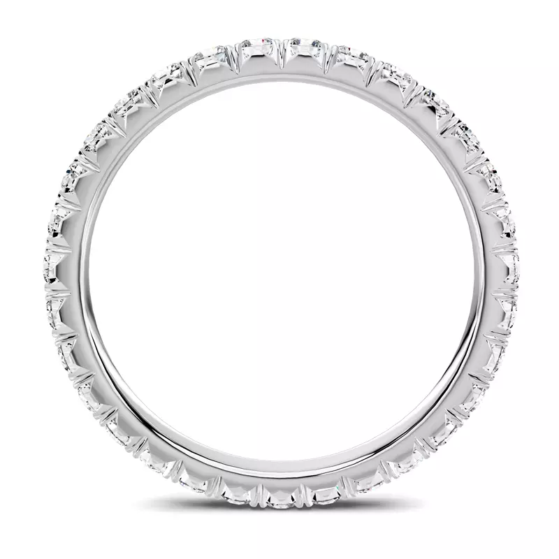 14K White Gold Lumina French Pavé Eternity Lab Band (3/4 ct. tw.)
