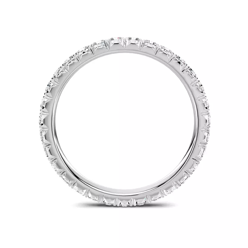 18K White Gold Lumina French Pavé Eternity Lab Band (3/4 ct. tw.)