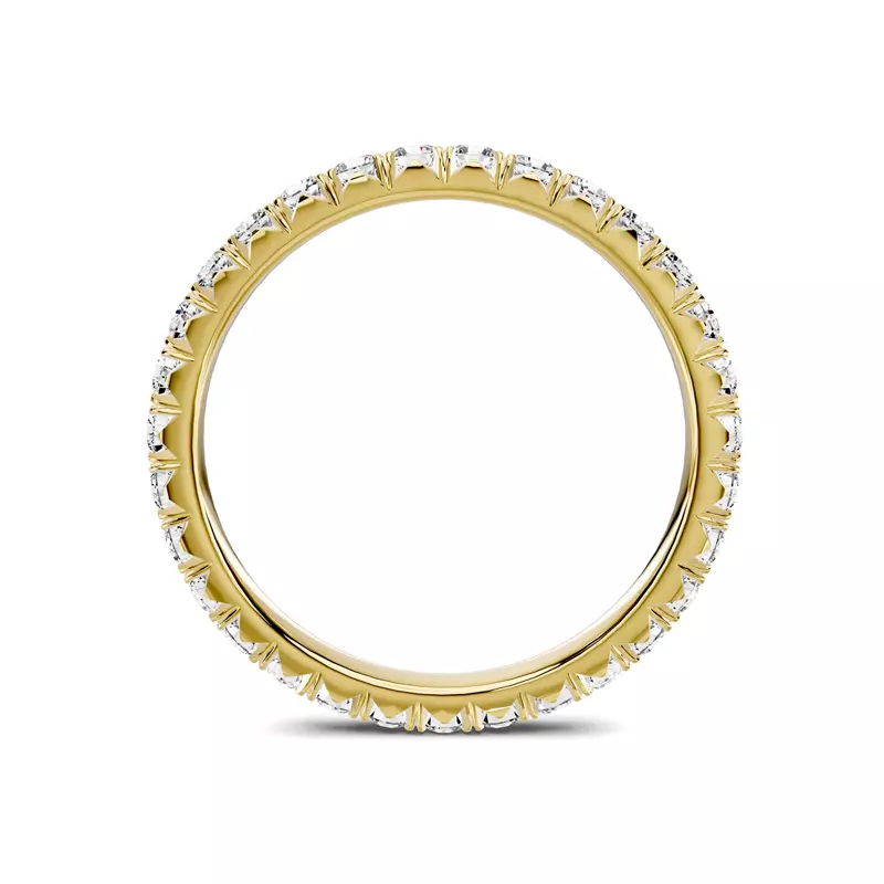 18K Yellow Gold Lumina French Pavé Eternity Lab Band (3/4 ct. tw.)