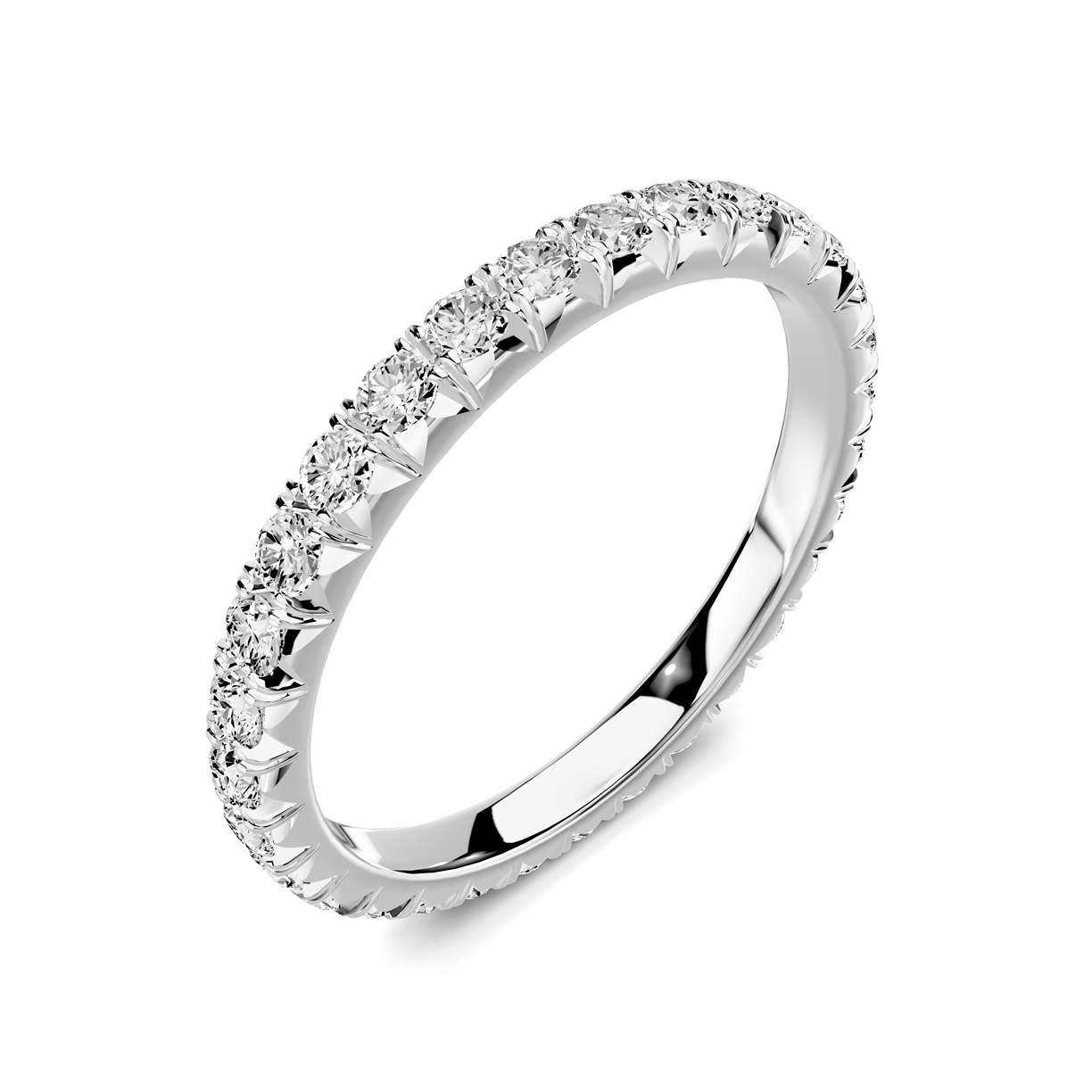 Platinum Lumina French Pavé Eternity Lab Band (3/4 ct. tw.)