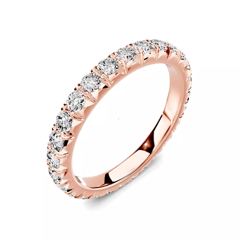14K Rose Gold Lumina French Pavé Eternity Band (1.20 ct. tw.)