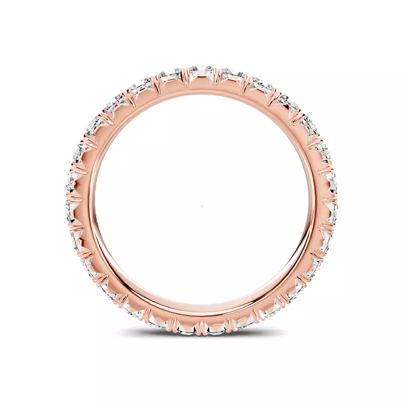 14K Rose Gold Lumina French Pavé Eternity Band (1.20 ct. tw.)
