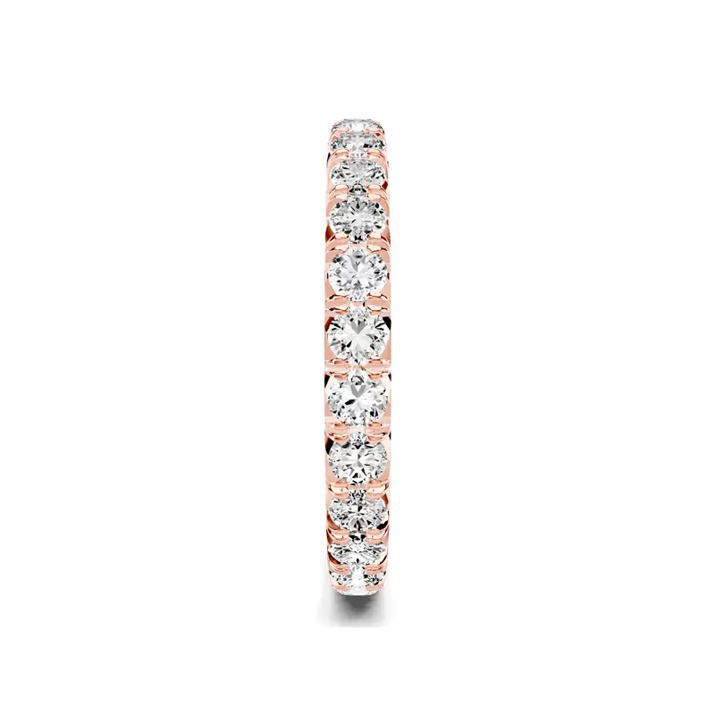 14K Rose Gold Lumina French Pavé Eternity Band (1.20 ct. tw.)