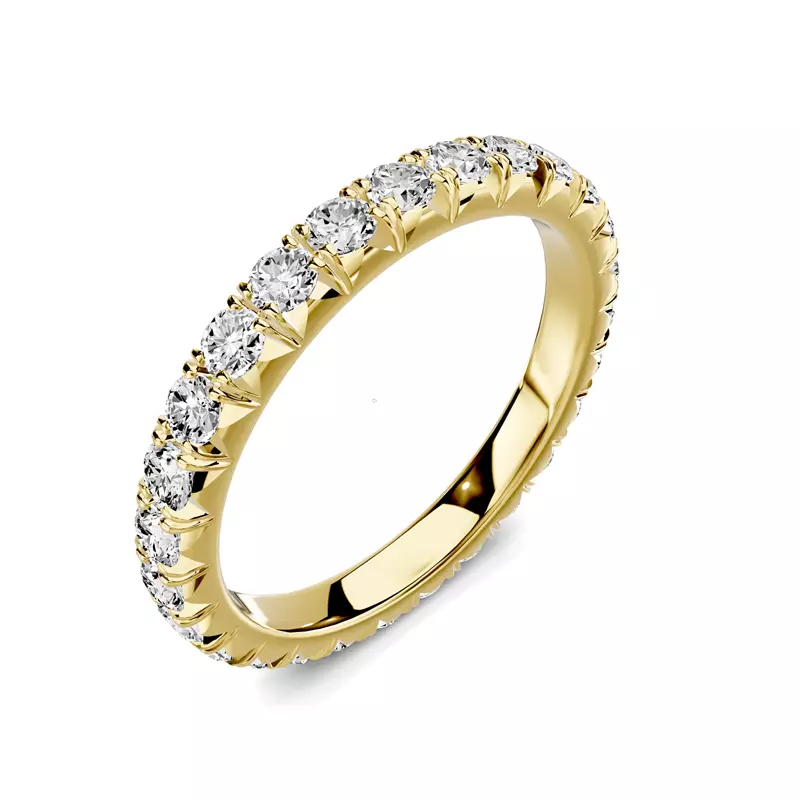 14K Yellow Gold Lumina French Pavé Eternity Band (1.20 ct. tw.)
