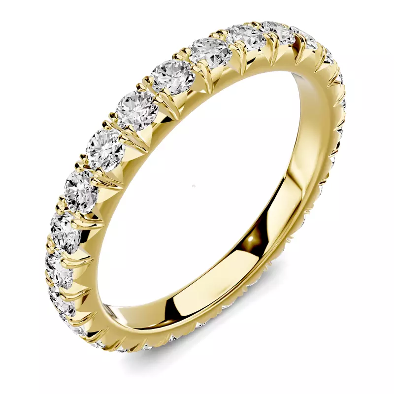 18K Yellow Gold Lumina French Pavé Eternity Lab Band (1.20 ct. tw.)