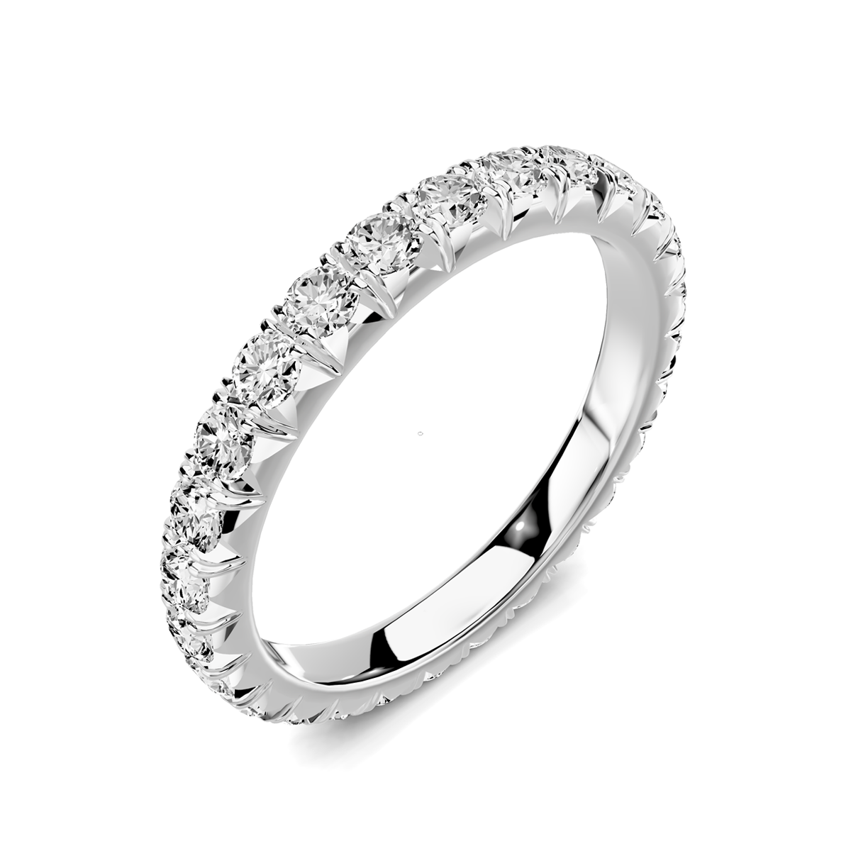 Platinum Lumina French Pavé Eternity Lab Band (1.20 ct. tw.)