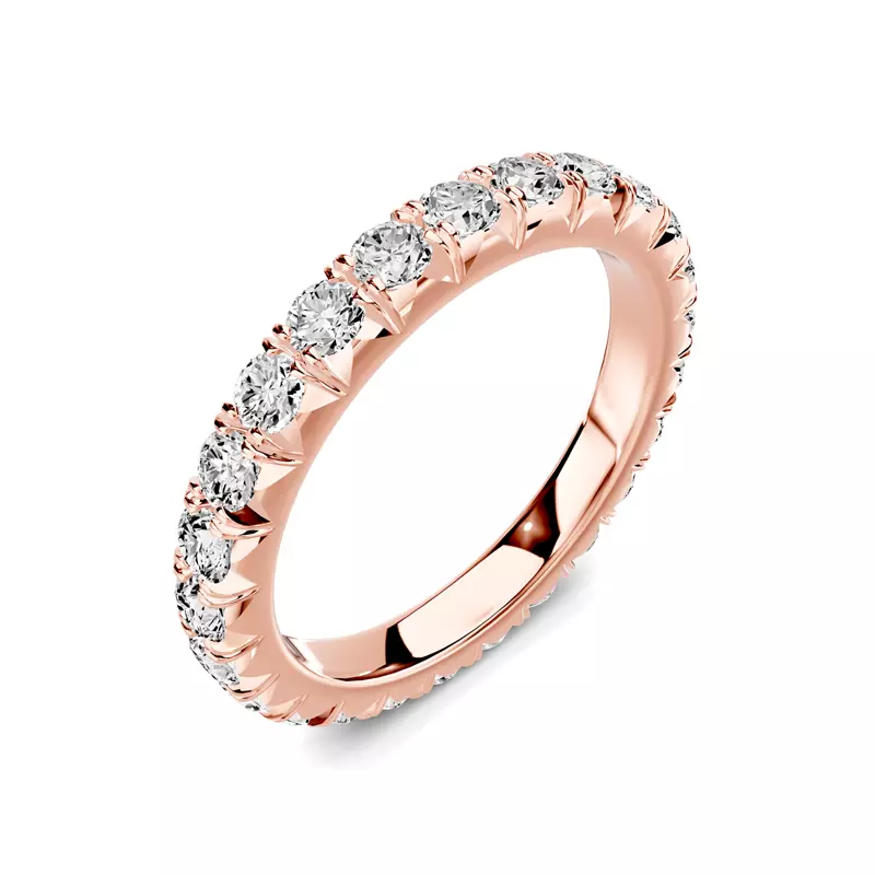 14K Rose Gold Lumina French Pavé Eternity Lab Band (1.40 ct. tw.)