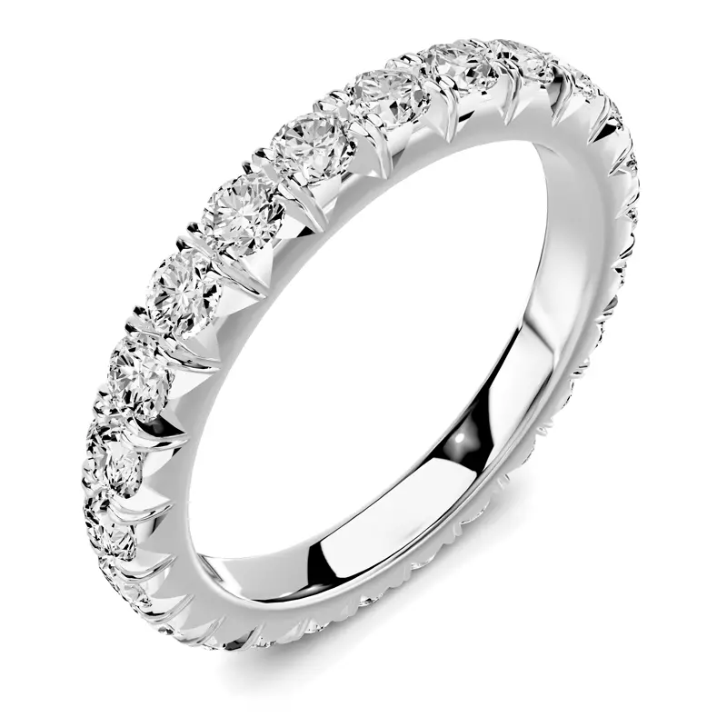 14K White Gold Lumina French Pavé Eternity Lab Band (1.40 ct. tw.)