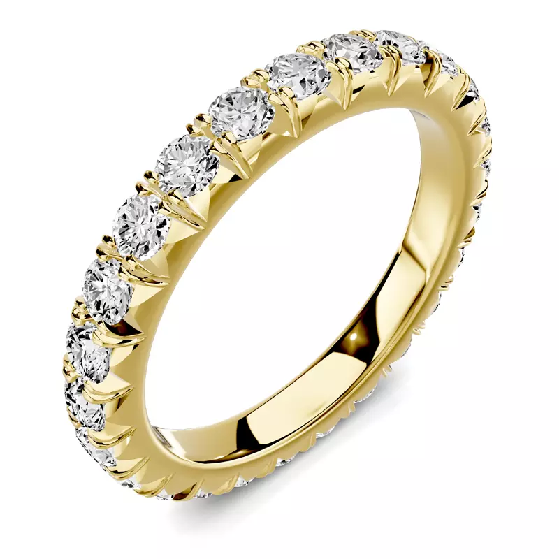 18K Yellow Gold Lumina French Pavé Eternity Lab Band (1.40 ct. tw.)