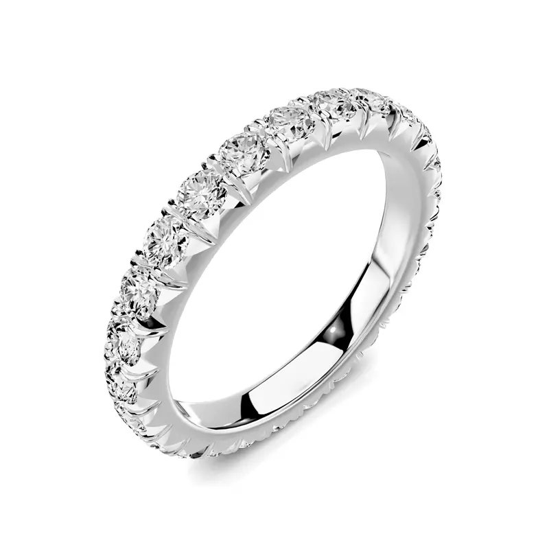 Platinum Lumina French Pavé Eternity Lab Band (1.40 ct. tw.)