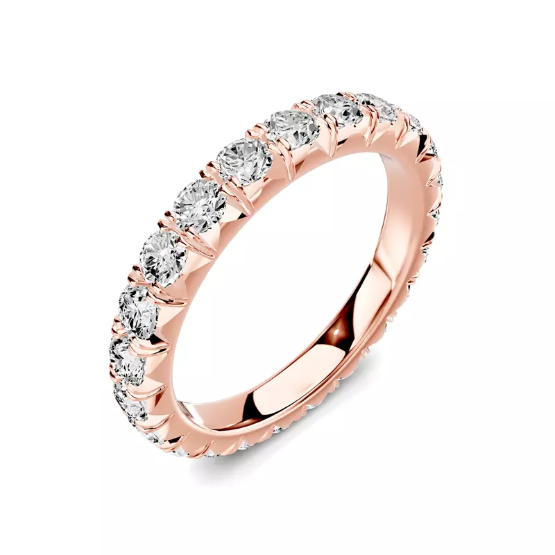14K Rose Gold Lumina French Pavé Eternity Lab Band (1.70 ct. tw.)