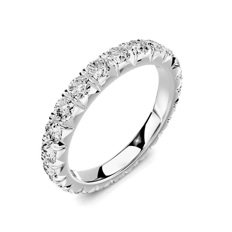 14K White Gold Lumina French Pavé Eternity Lab Band (1.70 ct. tw.)