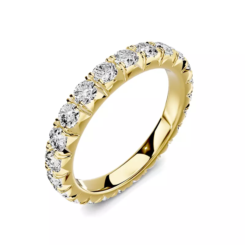 14K Yellow Gold Lumina French Pavé Eternity Lab Band (1.70 ct. tw.)
