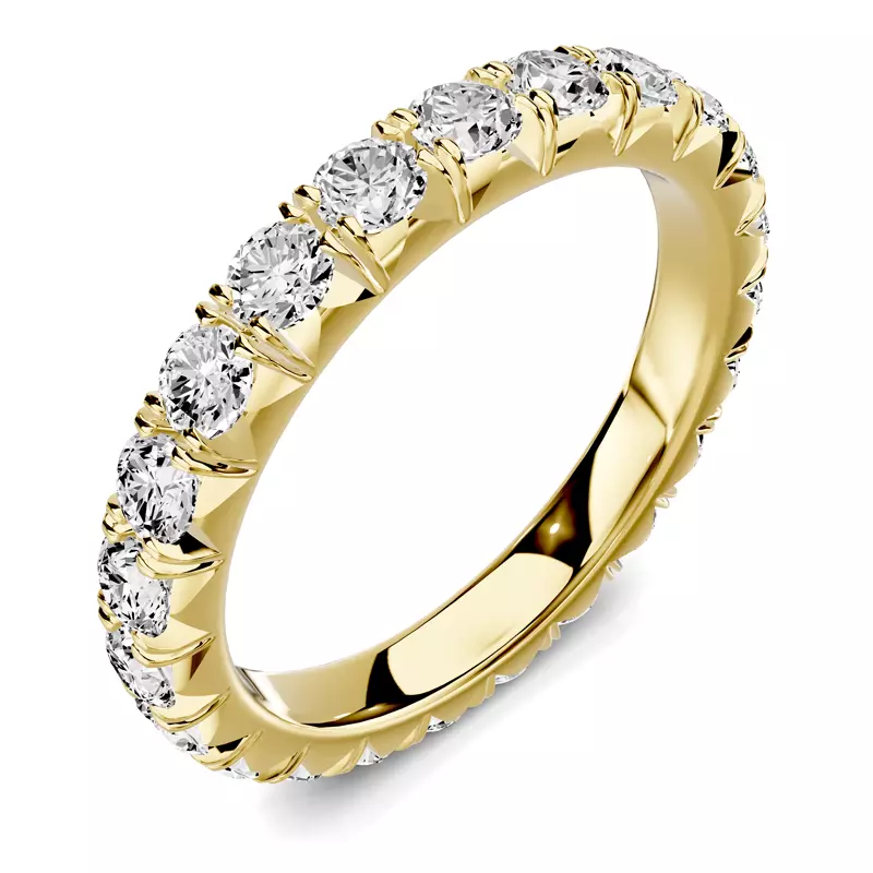 18K Yellow Gold Lumina French Pavé Eternity Band (1.70 ct. tw.)