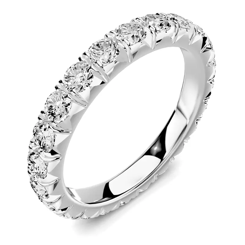 Platinum Lumina French Pavé Eternity Band (1.70 ct. tw.)