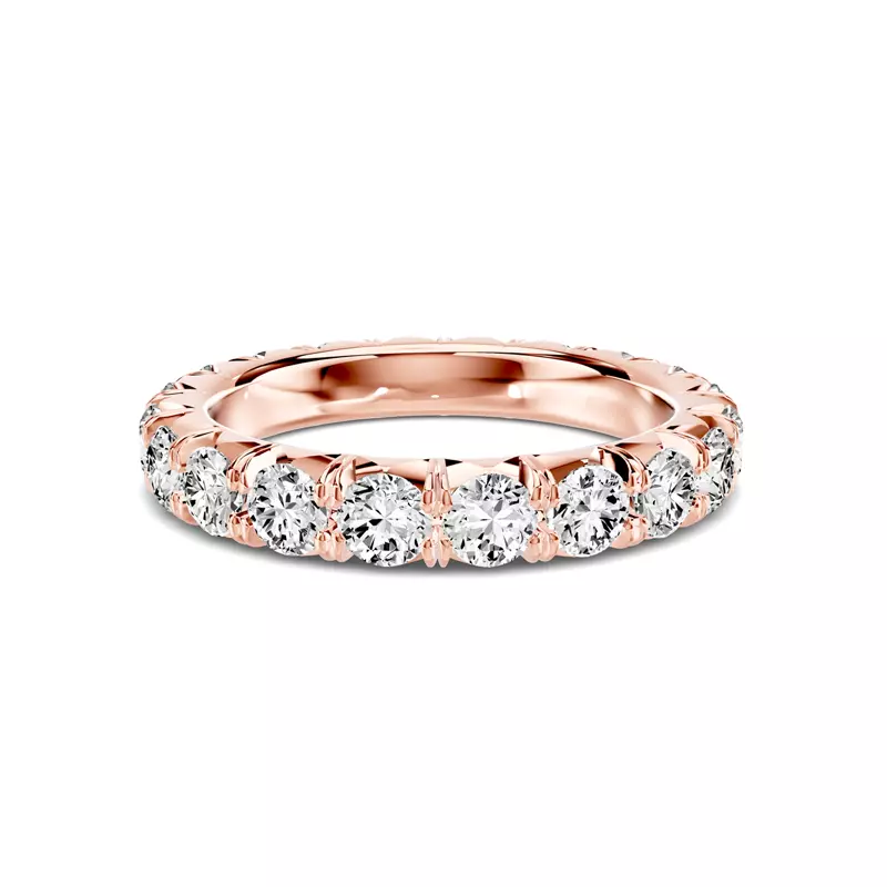 14K Rose Gold Lumina French Pavé Eternity Band (2 ct. tw.)