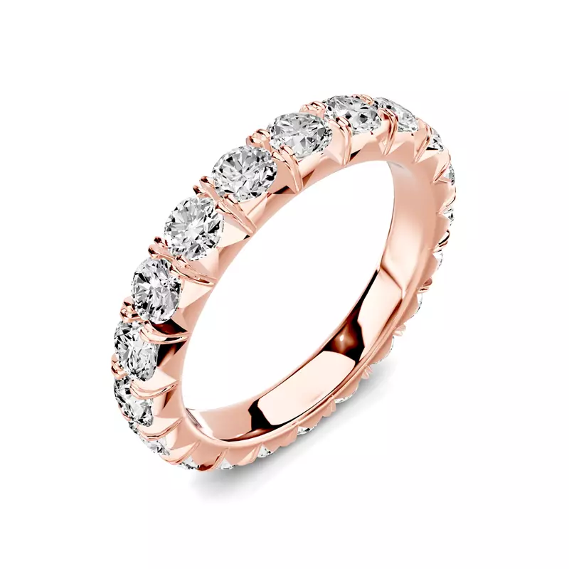 14K Rose Gold Lumina French Pavé Eternity Band (2 ct. tw.)