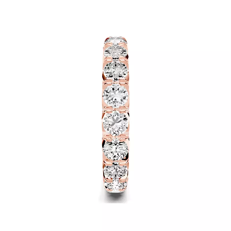 14K Rose Gold Lumina French Pavé Eternity Band (2 ct. tw.)