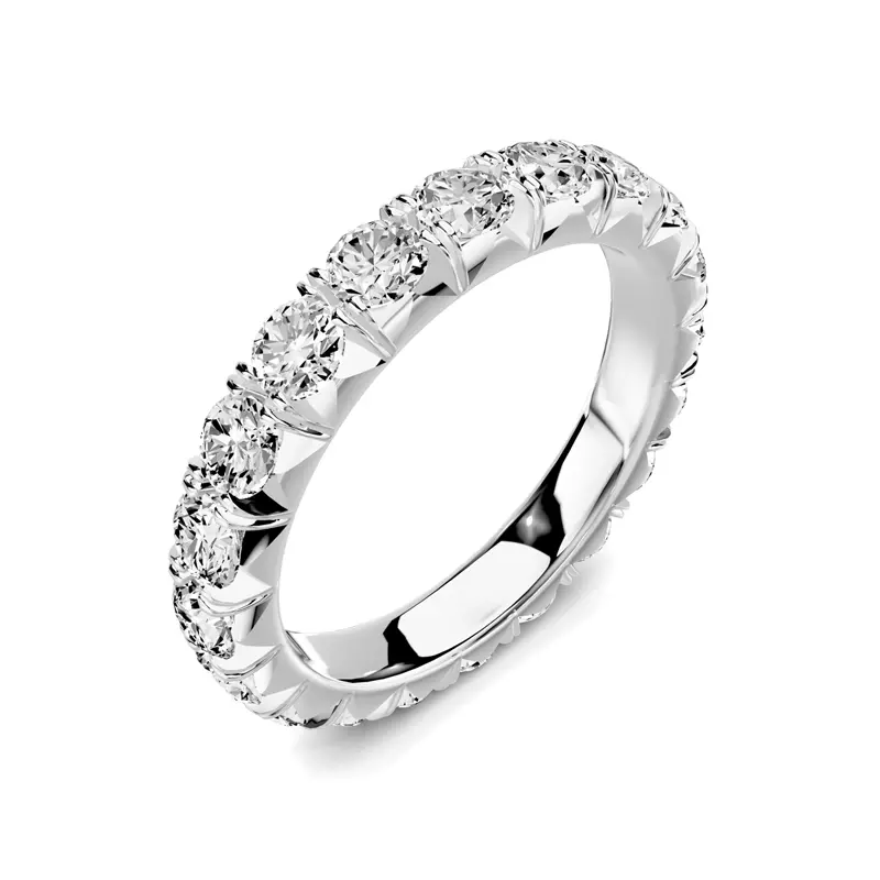 18K White Gold Lumina French Pavé Eternity Lab Band (2 ct. tw.)