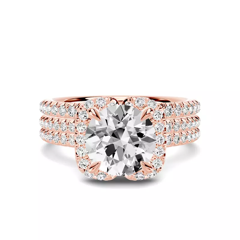 14K Rose Gold Elaris Pavé Wedding Band