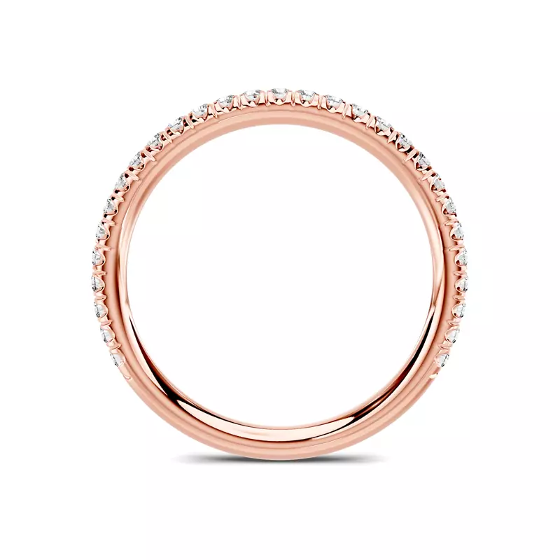 14K Rose Gold Elaris Pavé Wedding Band