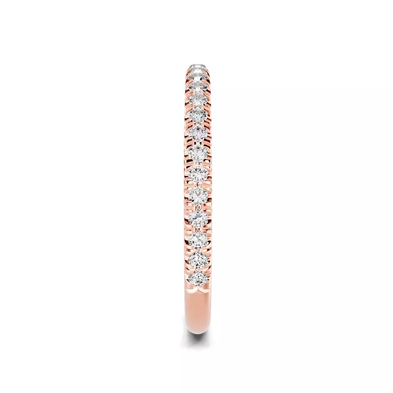 14K Rose Gold Elaris Pavé Wedding Band
