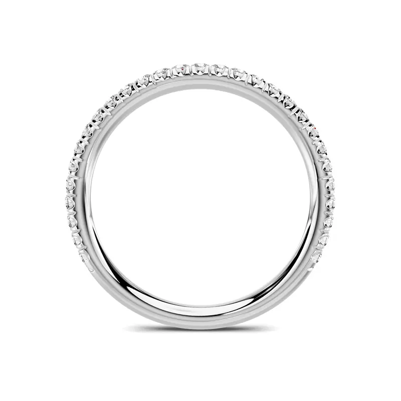 14K White Gold Elaris Pavé Wedding Band