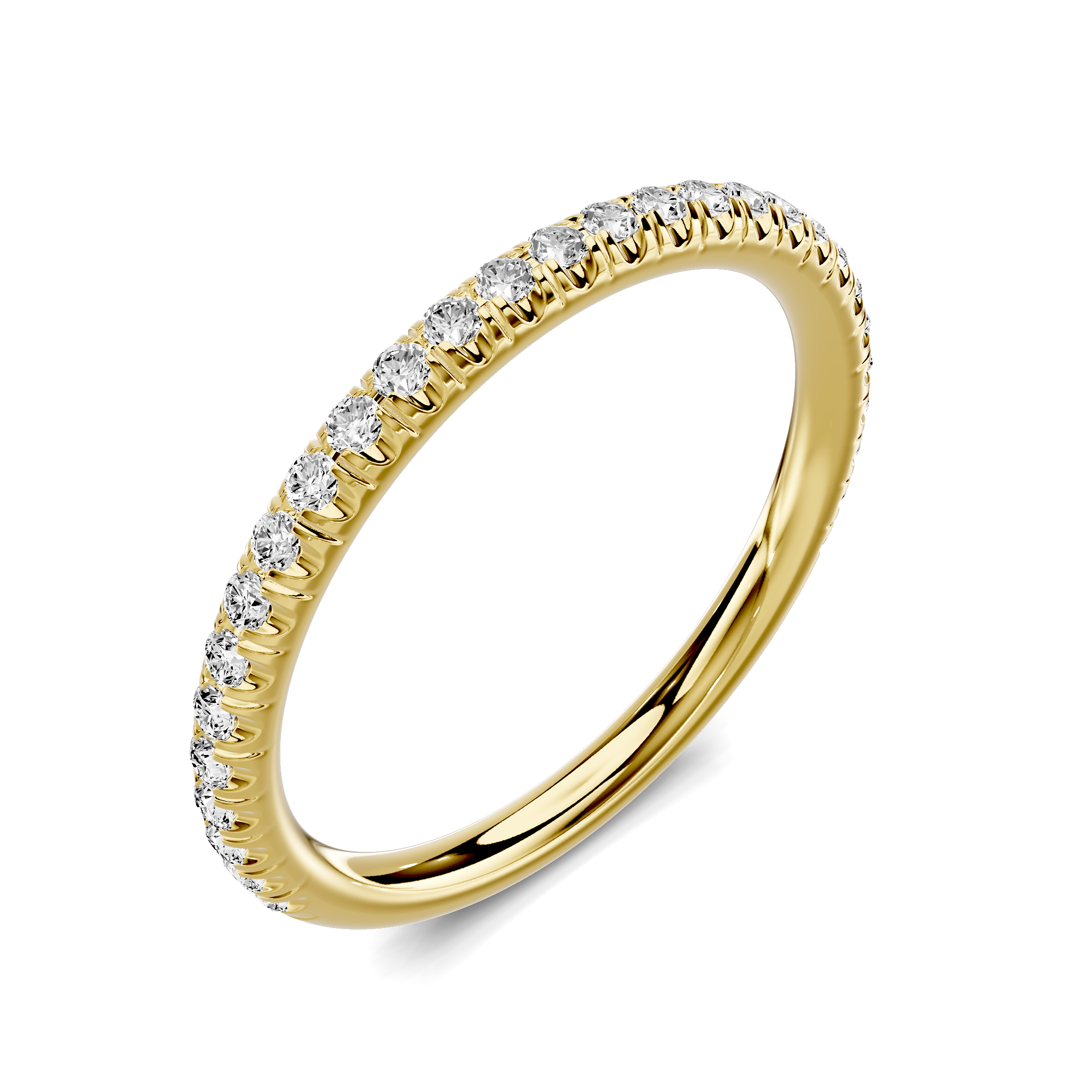 18K Yellow Gold Elaris Pavé Wedding Band