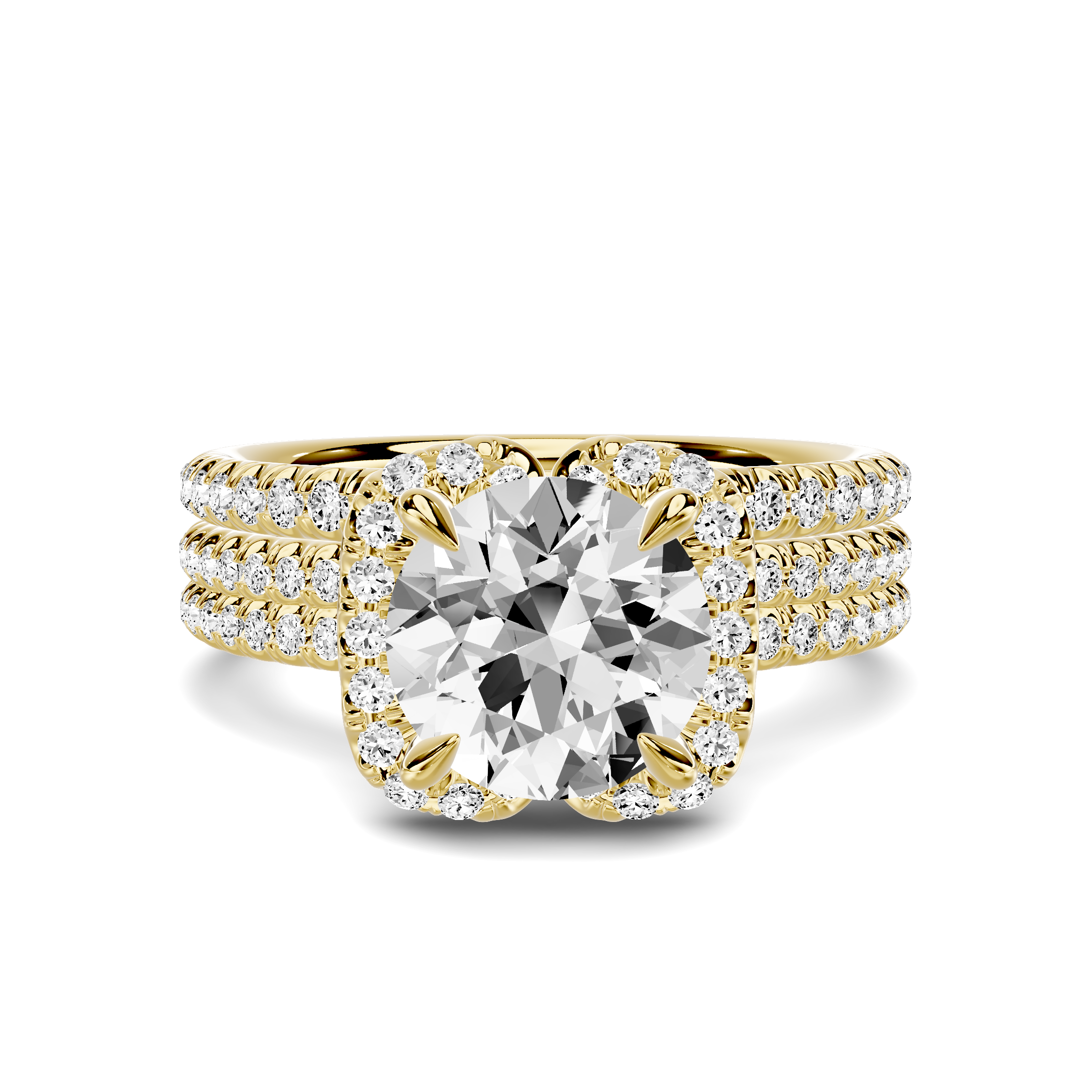 18K Yellow Gold Elaris Pavé Wedding Band