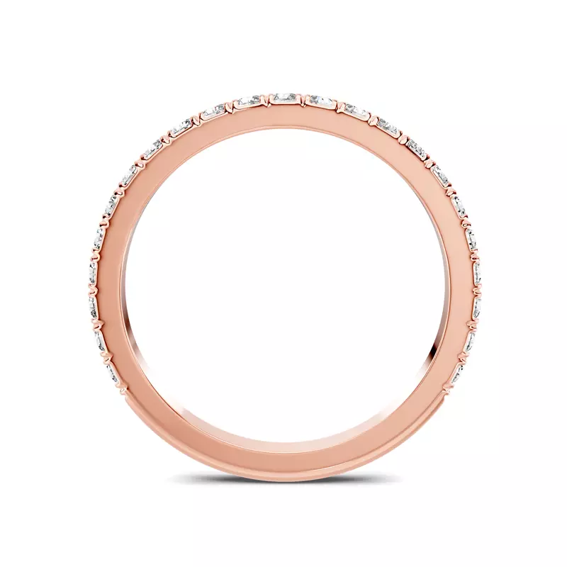 14K Rose Gold Lucca Pavé Band